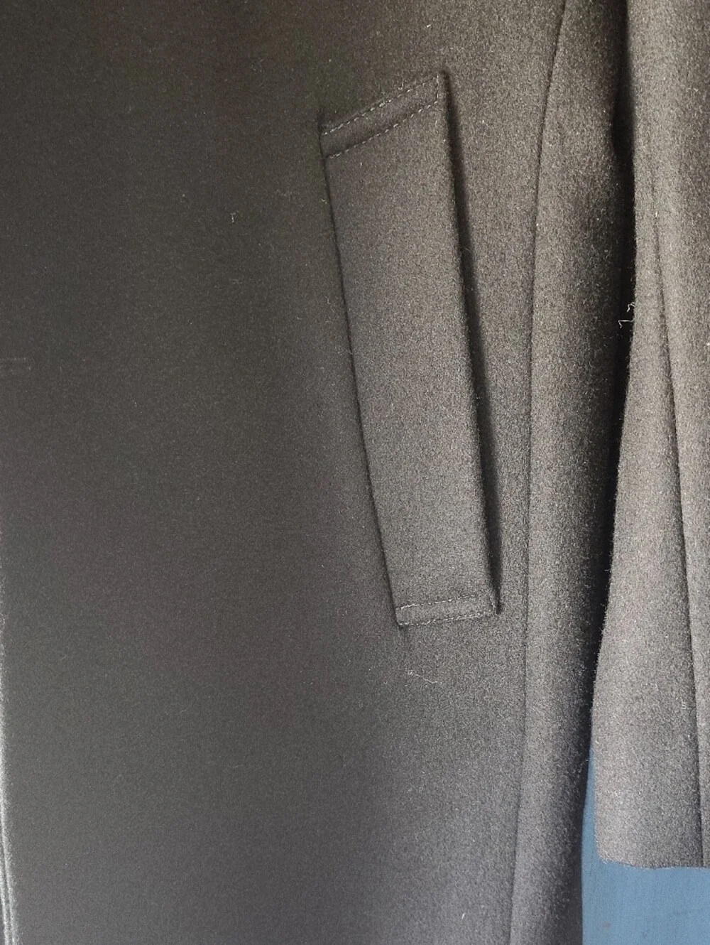 Banana Republic Men's Black Wool-Blend Sport Coat with Quilted Zip-In Liner